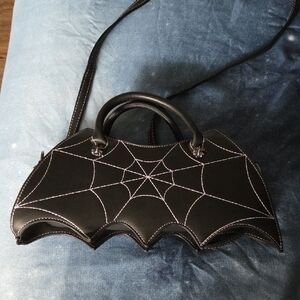 Black Spider Web Handbag